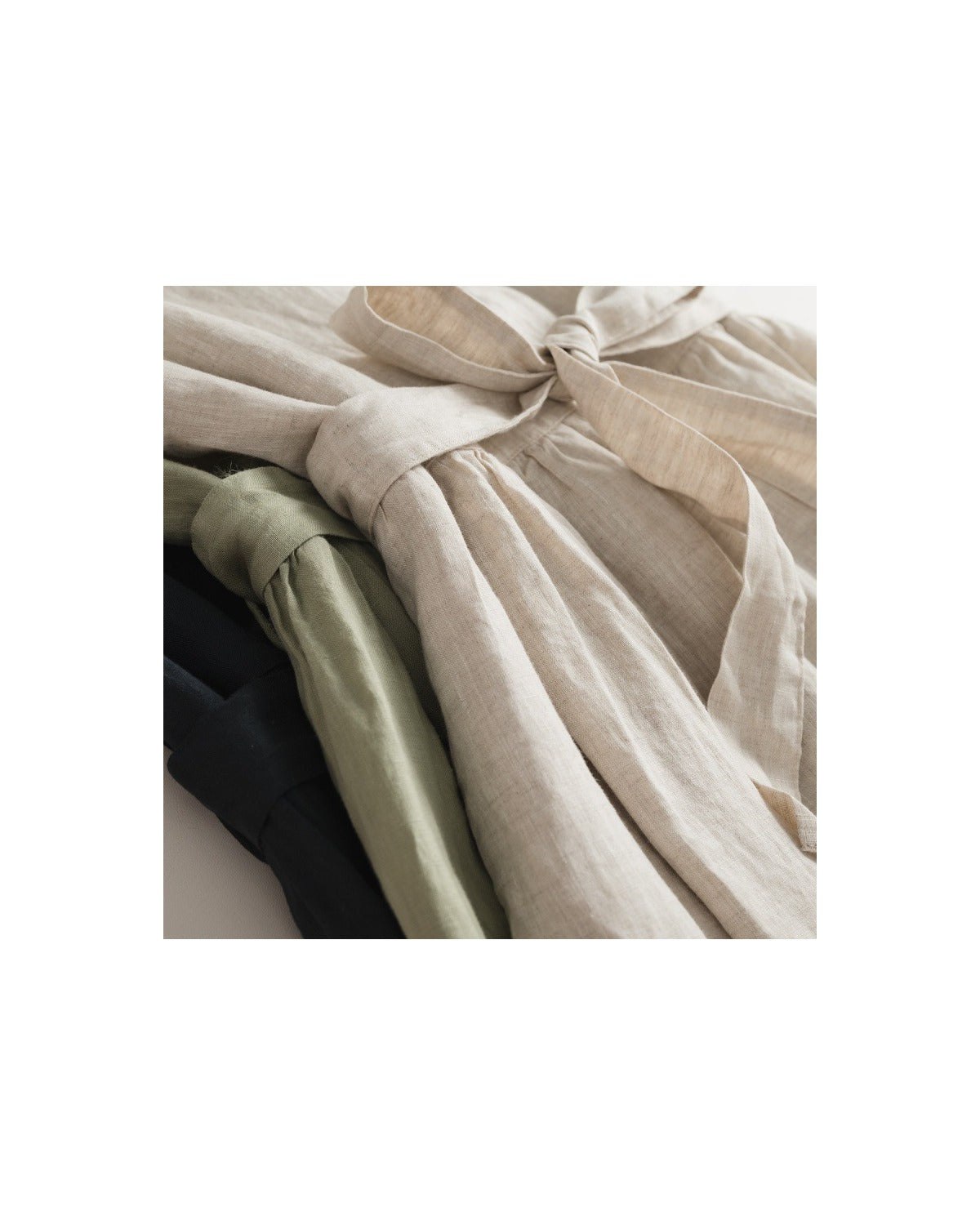 Abito Chemisier Midi in Cotone Lino