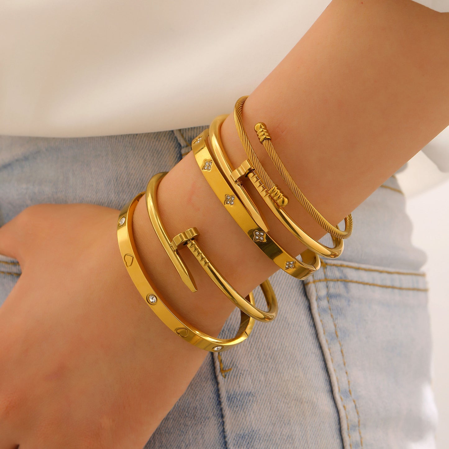 Bracciale Dorato Minimal da Donna - SLK