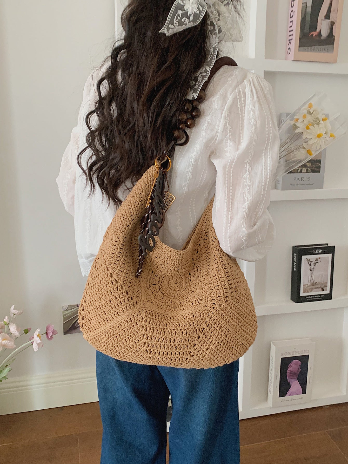 Borsa Tote Intrecciata in Raffia - SLK