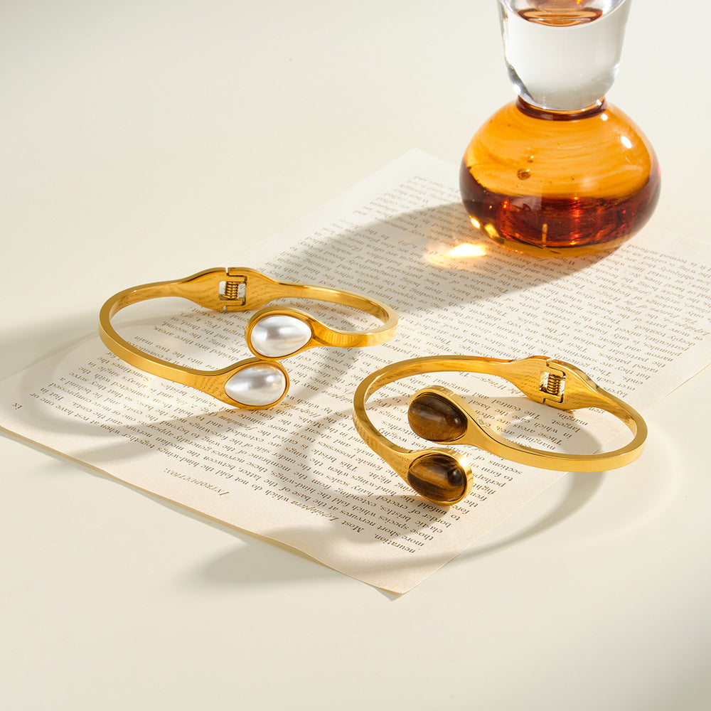Bracciale Aperto con Perle - SLK