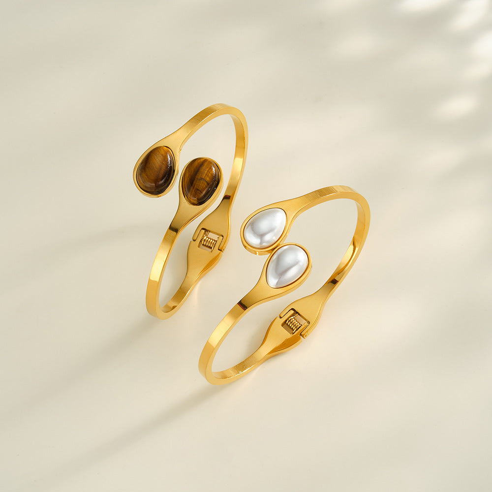 Bracciale Aperto con Perle - SLK