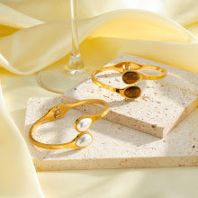 Bracciale Aperto con Perle - SLK