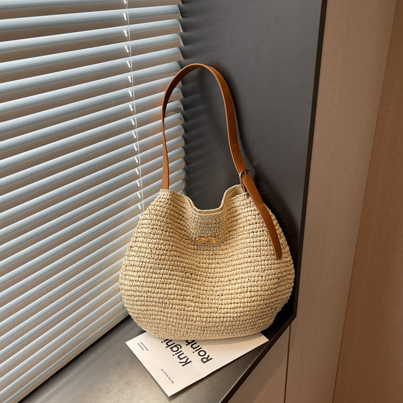 Borsa Tote Intrecciata in Raffia - SLK