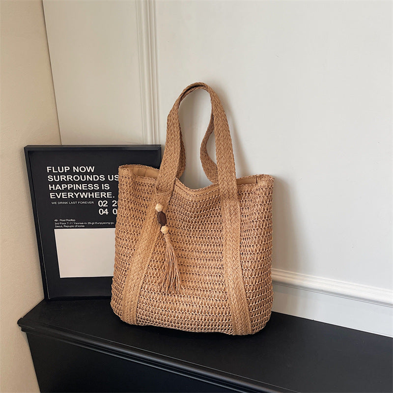 Borsa Tote Intrecciata in Raffia - SLK