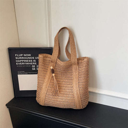Borsa Tote Intrecciata in Raffia - SLK