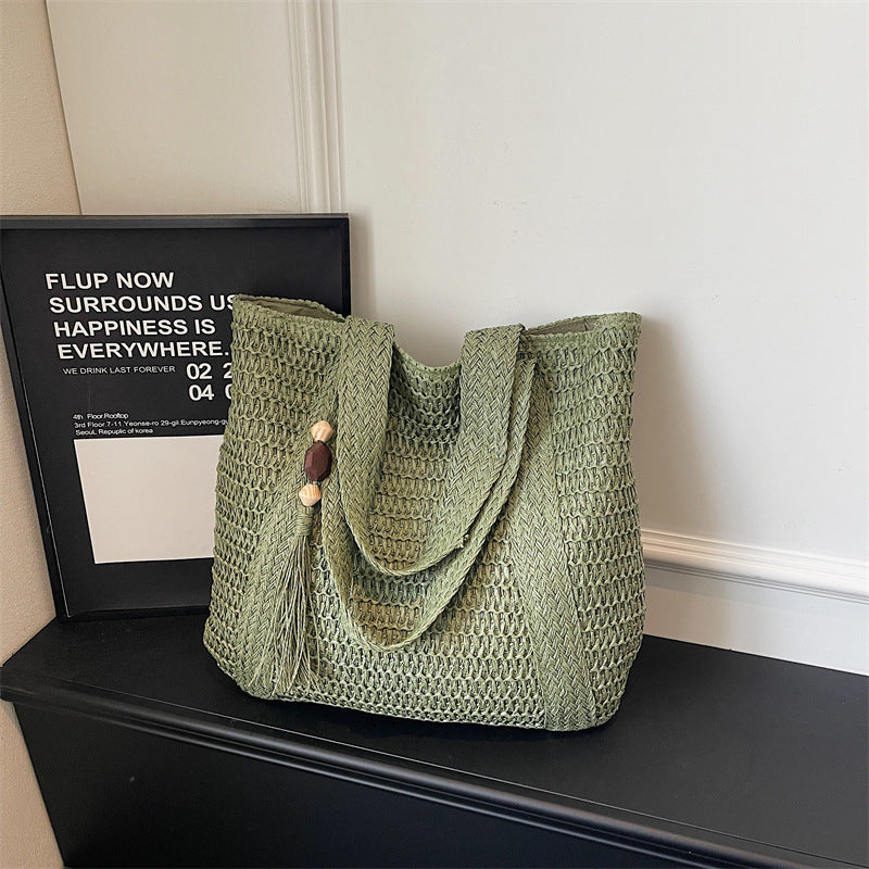 Borsa Tote Intrecciata in Raffia - SLK