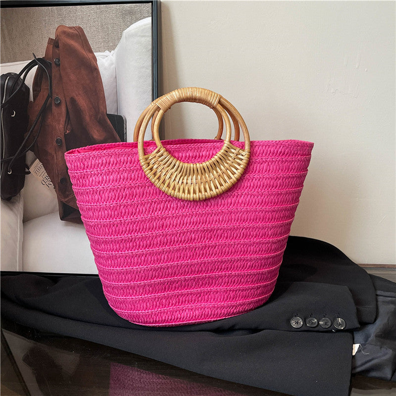 Borsa Paglia con Manico Tondo - SLK