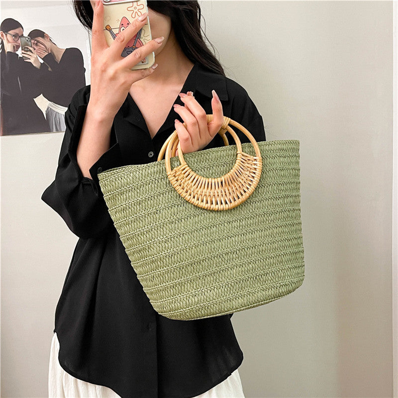 Borsa Paglia con Manico Tondo - SLK