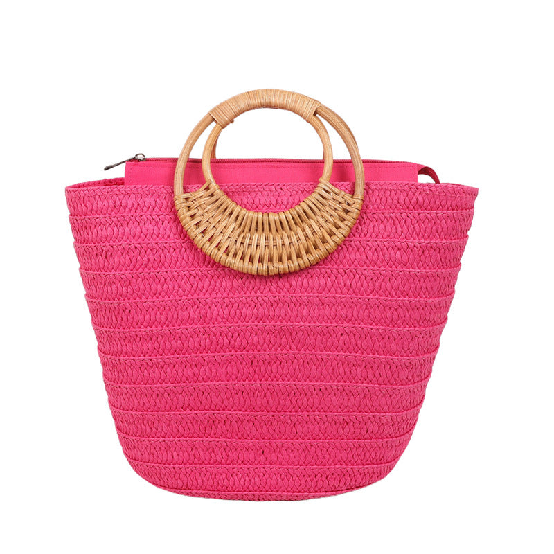 Borsa Paglia con Manico Tondo - SLK