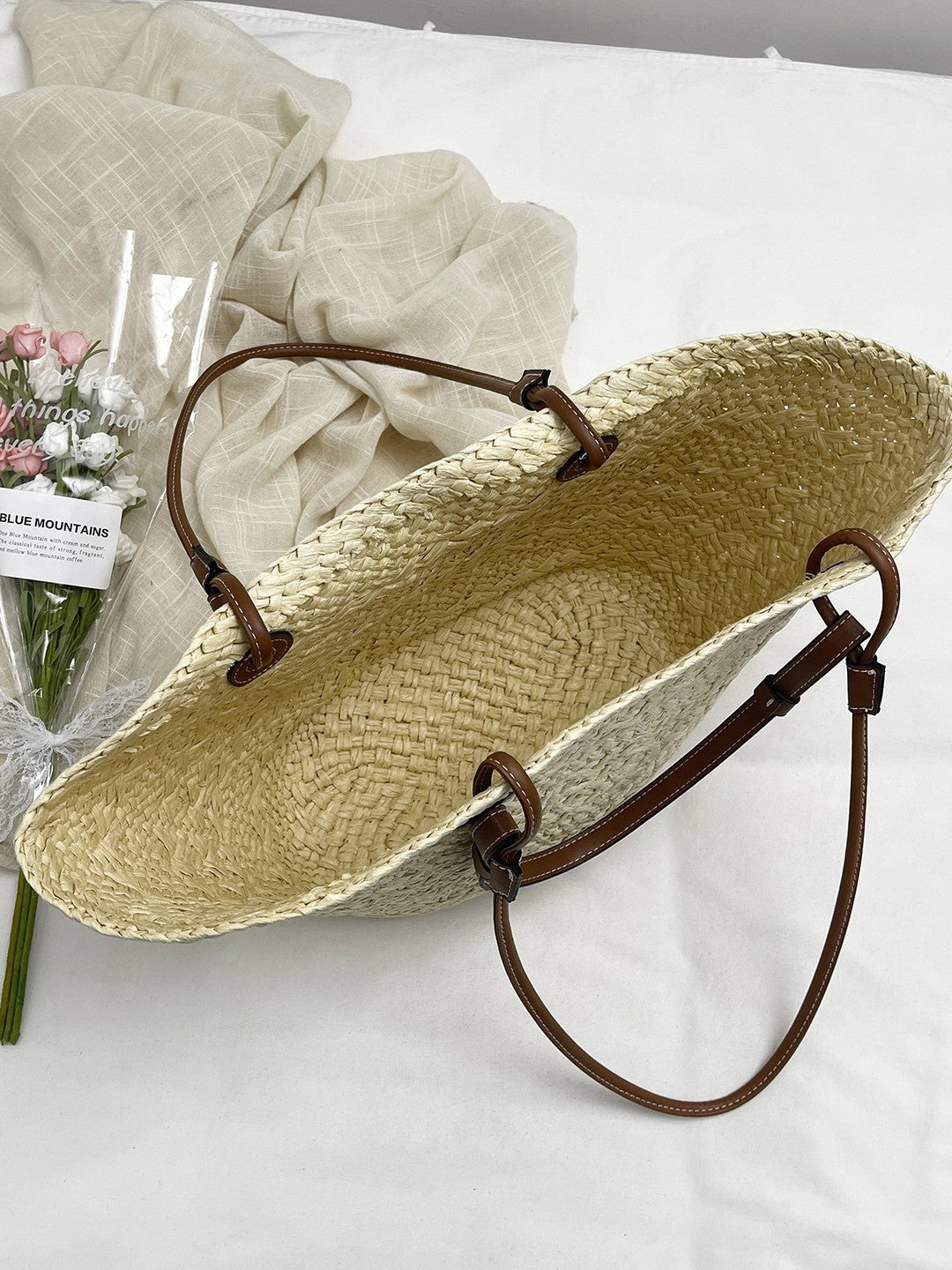 Borsa Tote Intrecciata in Raffia - SLK