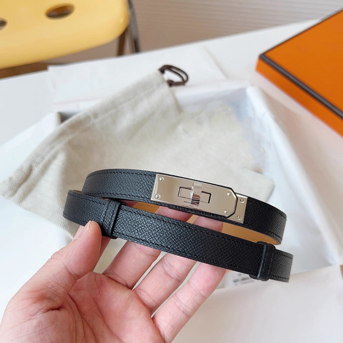 Cintura in Pelle Marrone - SLK