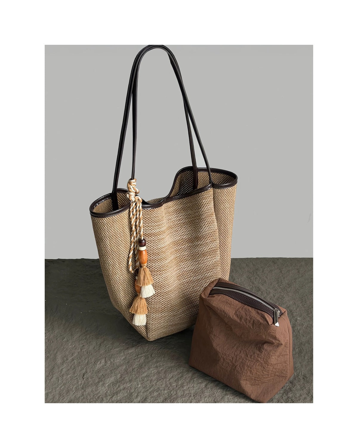 Borsa Tote Intrecciata Beige - SLK