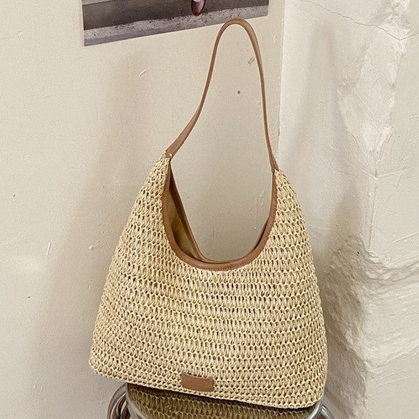 Borsa Tote Intrecciata in Raffia - SLK