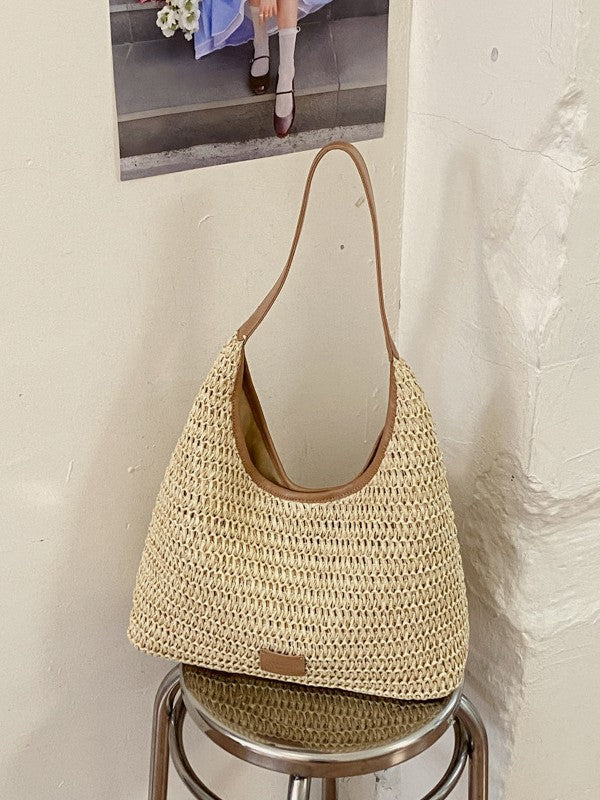 Borsa Tote Intrecciata in Raffia - SLK