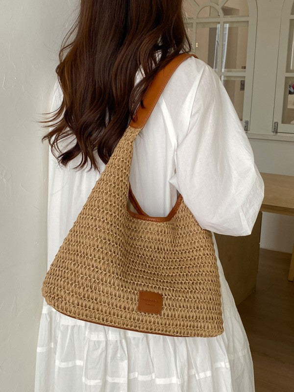 Borsa Tote Intrecciata in Raffia - SLK