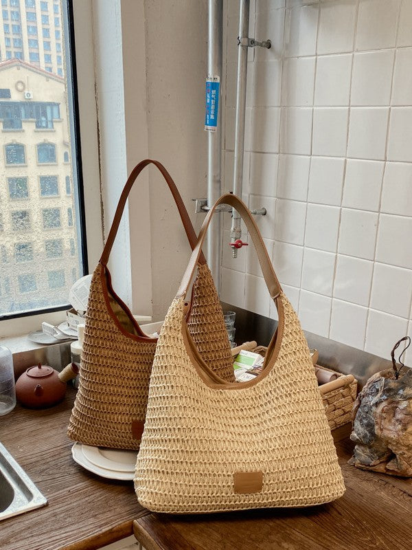 Borsa Tote Intrecciata in Raffia - SLK