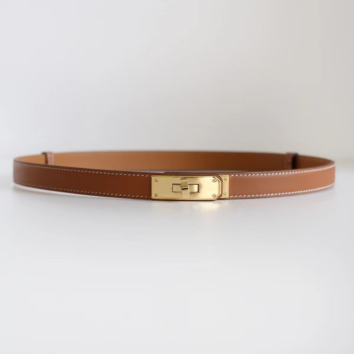Cintura Sottile con Fibbia Dorata - SLK