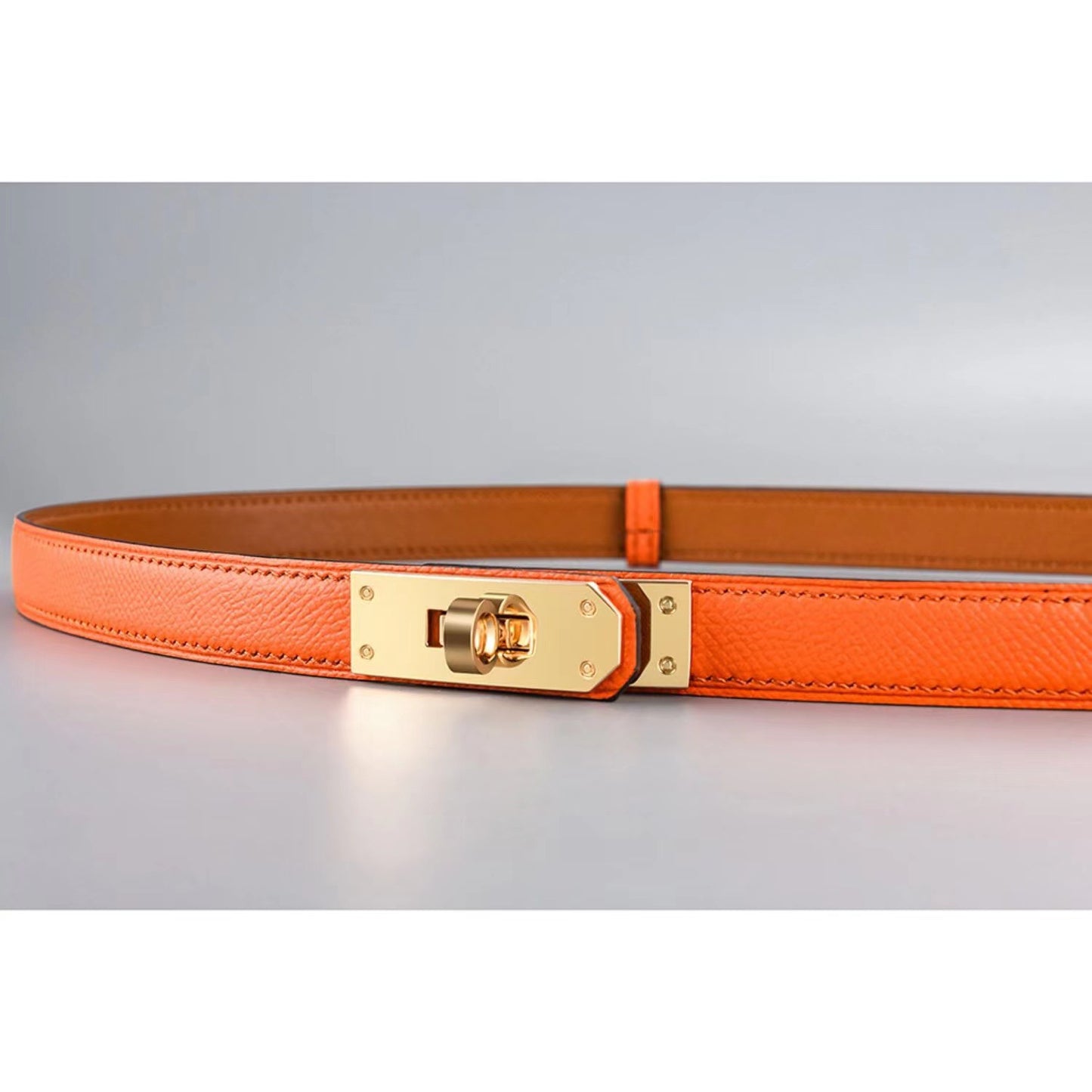 Cintura Sottile con Fibbia Dorata - SLK