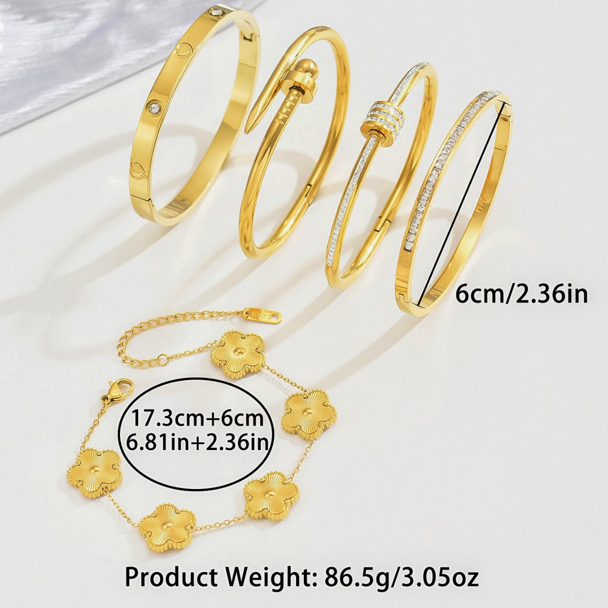 Bracciale Dorato Minimal da Donna - SLK