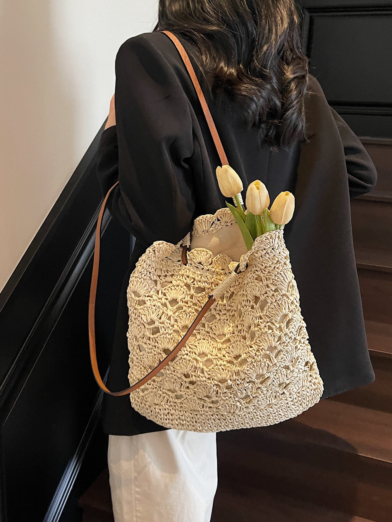 Borsa a Spalla Intrecciata da Donna - SLK