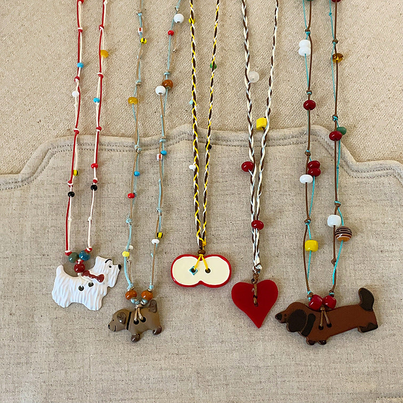 Collana Estiva con Dettagli Dorati - SLK