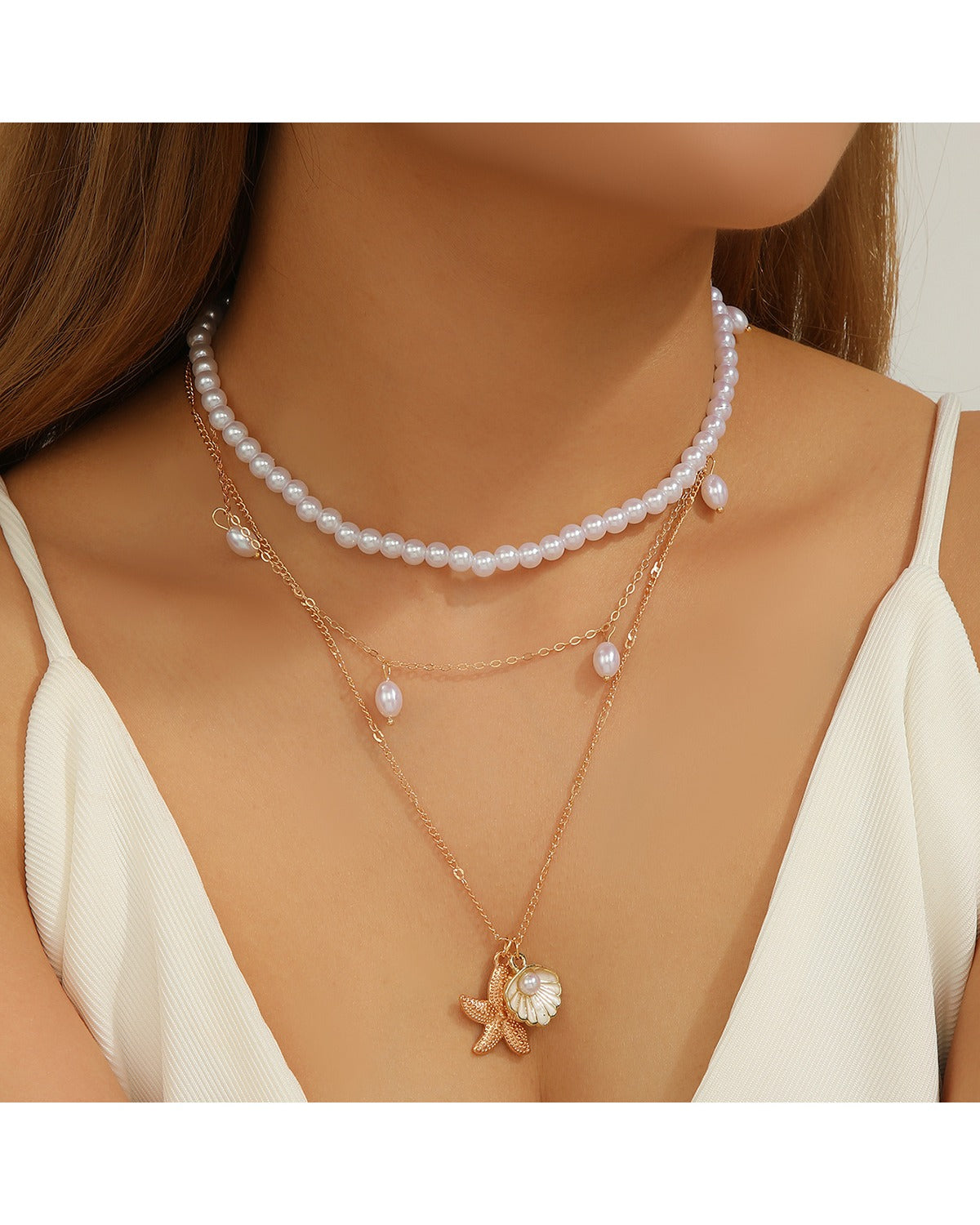 Collana Resort con Perle e Conchiglia