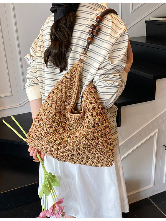 Borsa Tote Intrecciata in Raffia - SLK