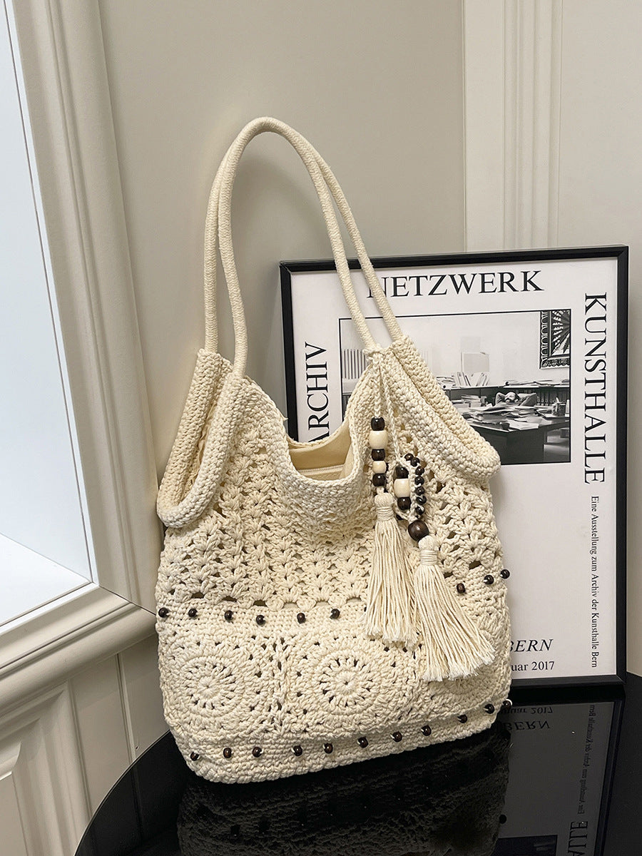 Borsa Tote Intrecciata in Raffia - SLK