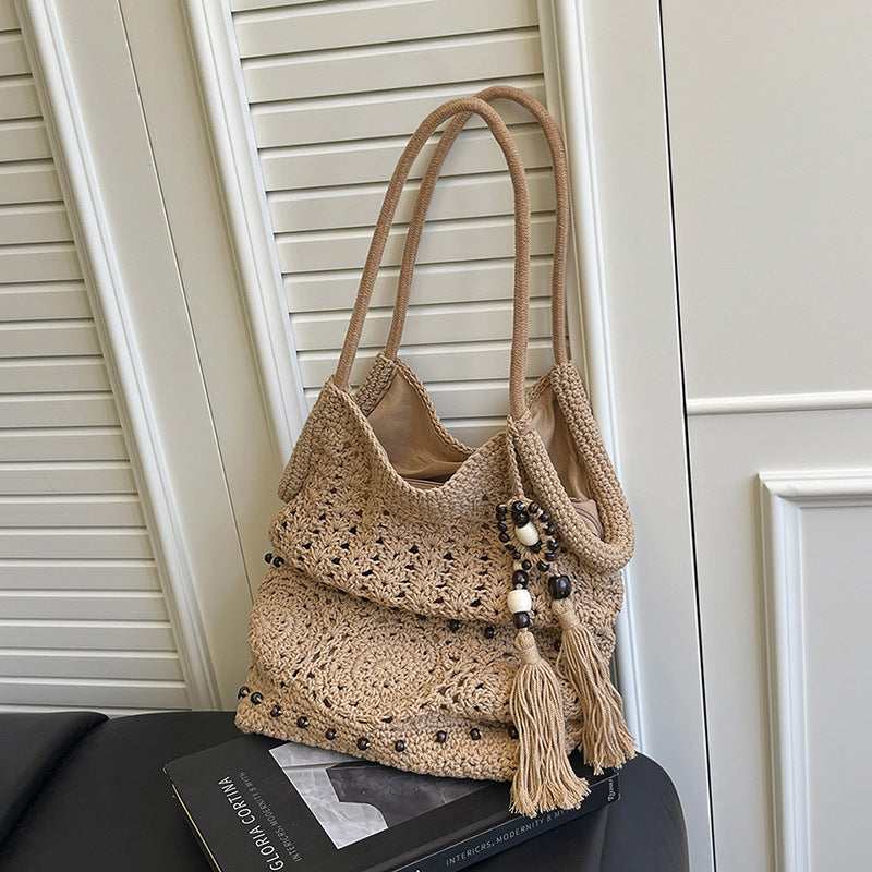 Borsa Tote Intrecciata in Raffia - SLK