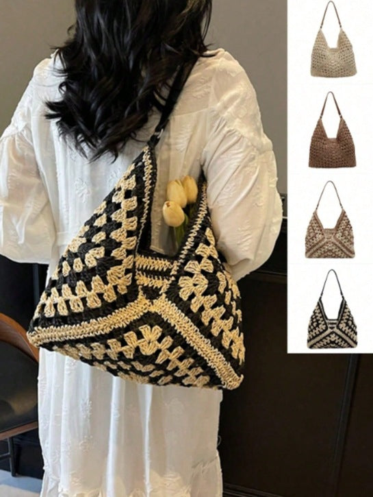 Borsa Tote Intrecciata in Raffia - SLK