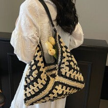 Borsa Tote Intrecciata in Raffia - SLK