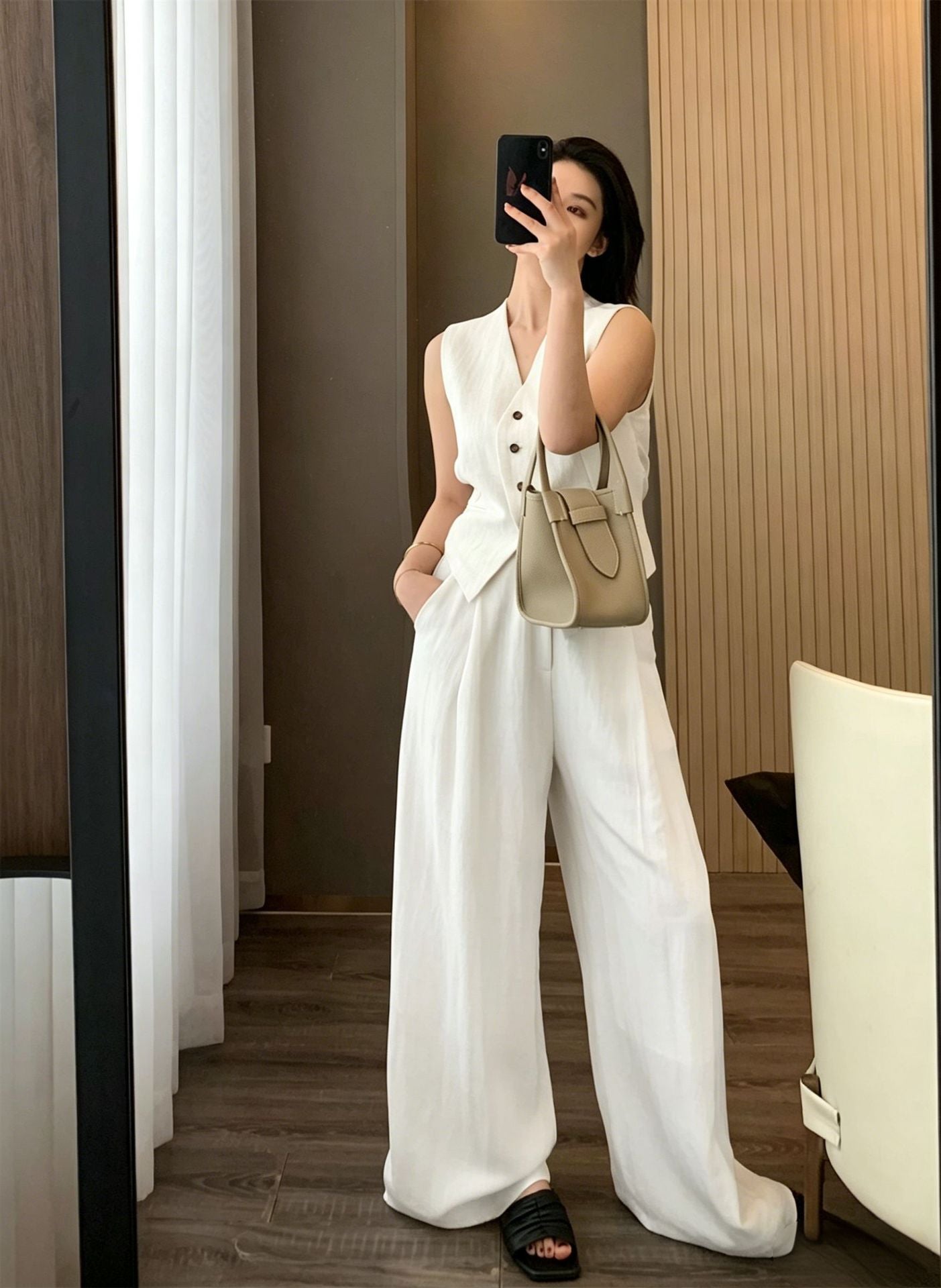 Completo gilet bianco