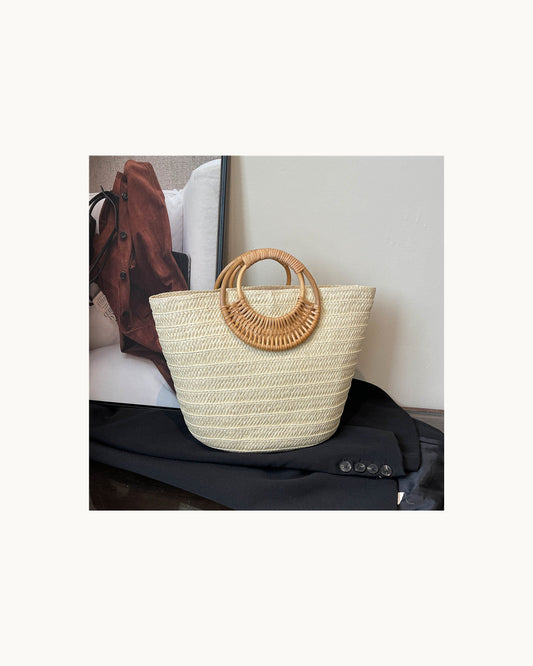 Borsa Paglia con Manico Tondo - immagine principale SLK