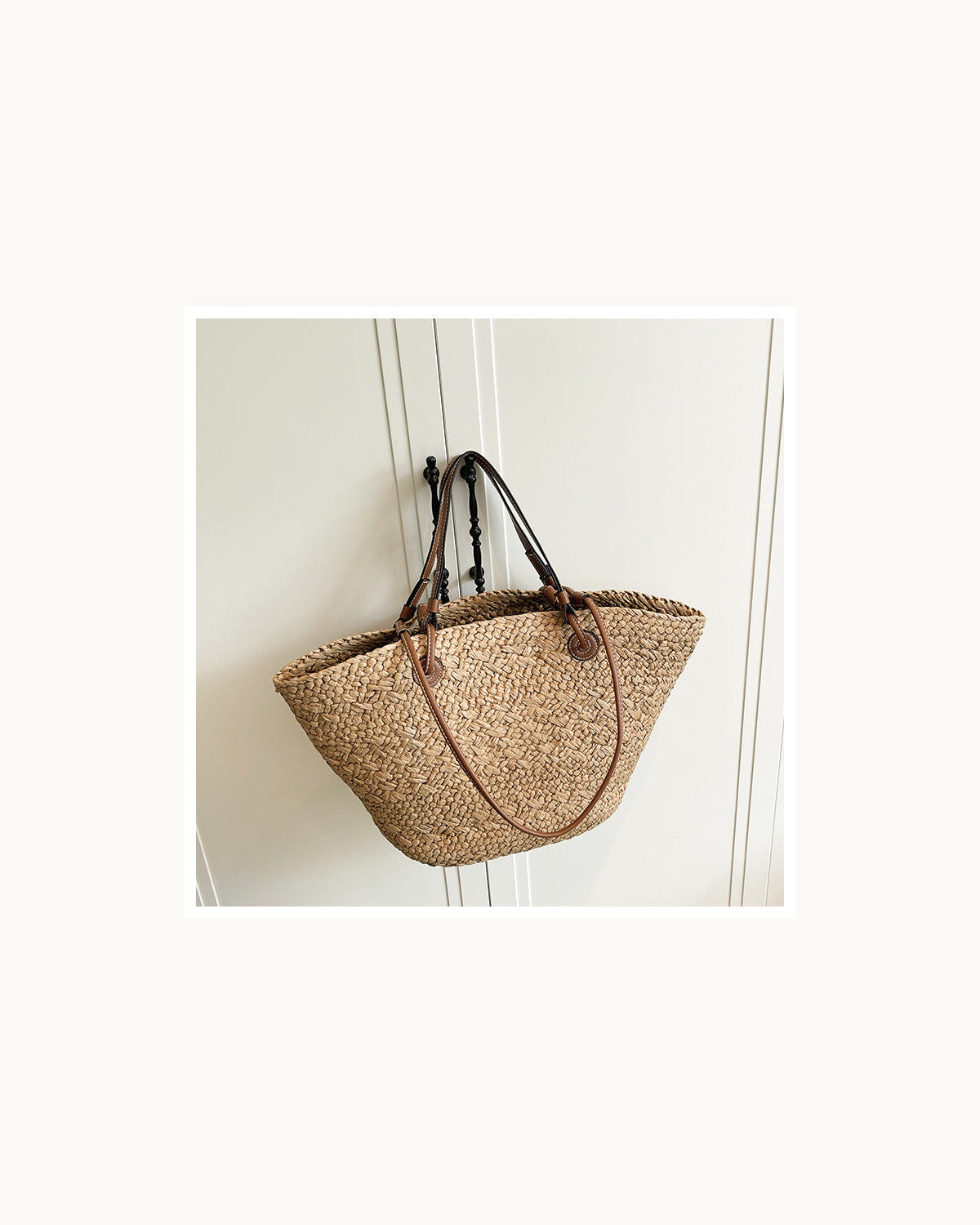 Borsa Tote Intrecciata in Raffia - immagine principale SLK