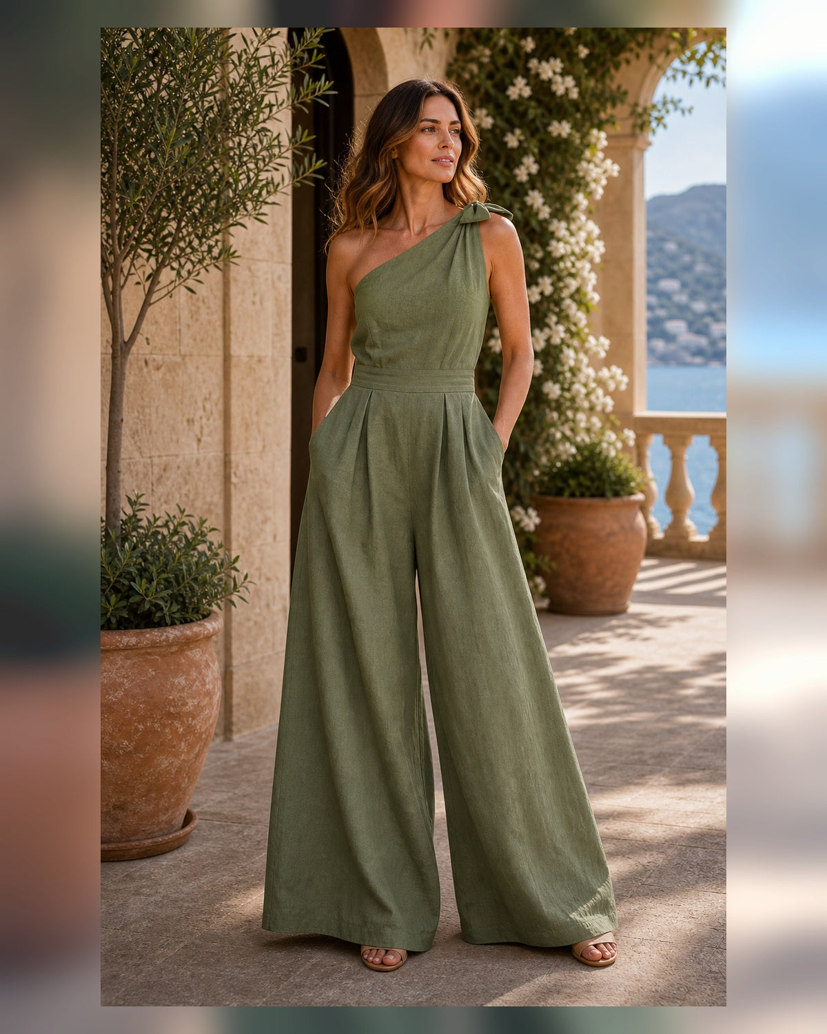 Tuta Palazzo Estiva - Verde, look resort elegante